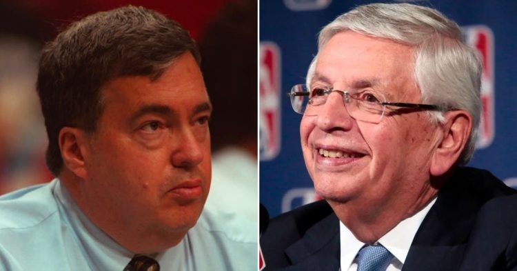 Jerry Krause and David Stern (Credits - Yahoo Sports and USA Today)