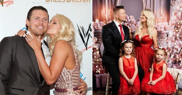 The Miz and Maryse with their Daughters