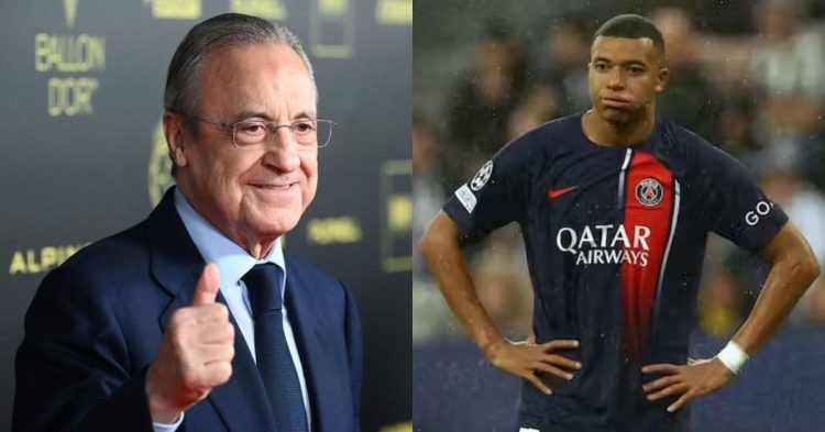 Report on Kylian Mbappe as Florentino Perez response to the transfer speculation of the French superstar's potential move to Spain.