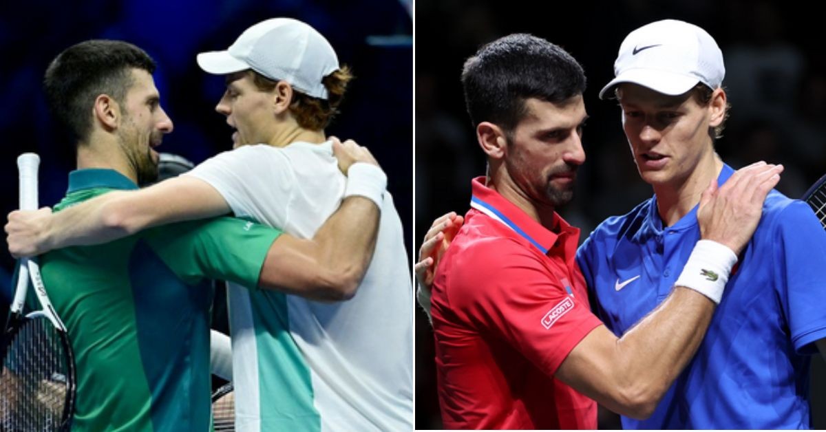 Jannik Sinner and Novak Djokovic playing in ATP Finals and Davis Cup