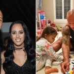 The Rock with his daughters