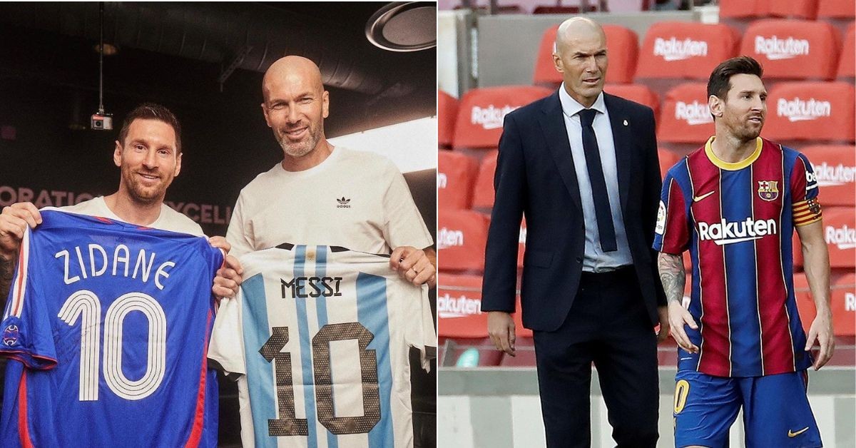 Lionel Messi and Zinedine Zidane