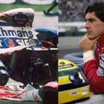 Remains of Ayrton Senna's car after the fatal crash (left), Ayrton Senna (right) (Credits- Fox Sports, Medium)