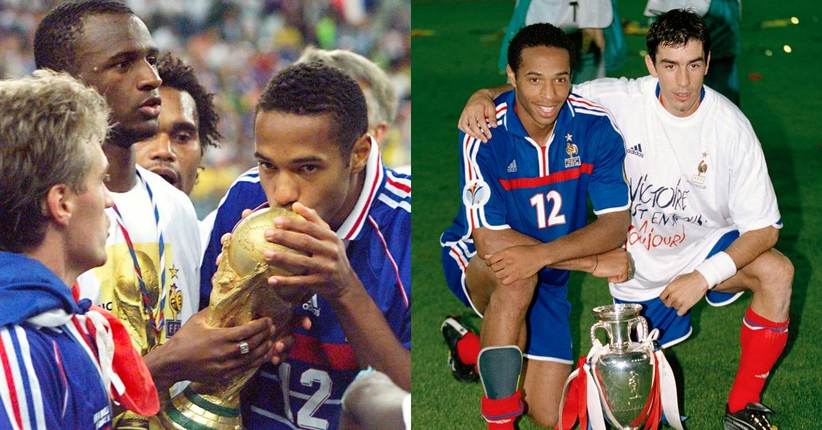 Thierry Henry winning FIFA World Cup and European Championships