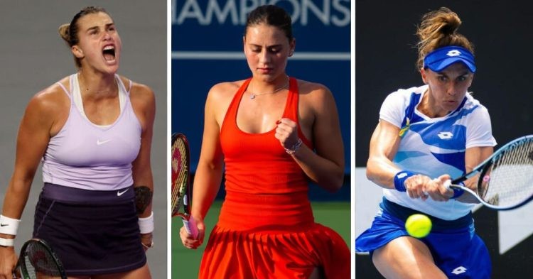 Aryna Sabalenka, Marta Kostyuk, Lesia Tsurenko at Australian Open