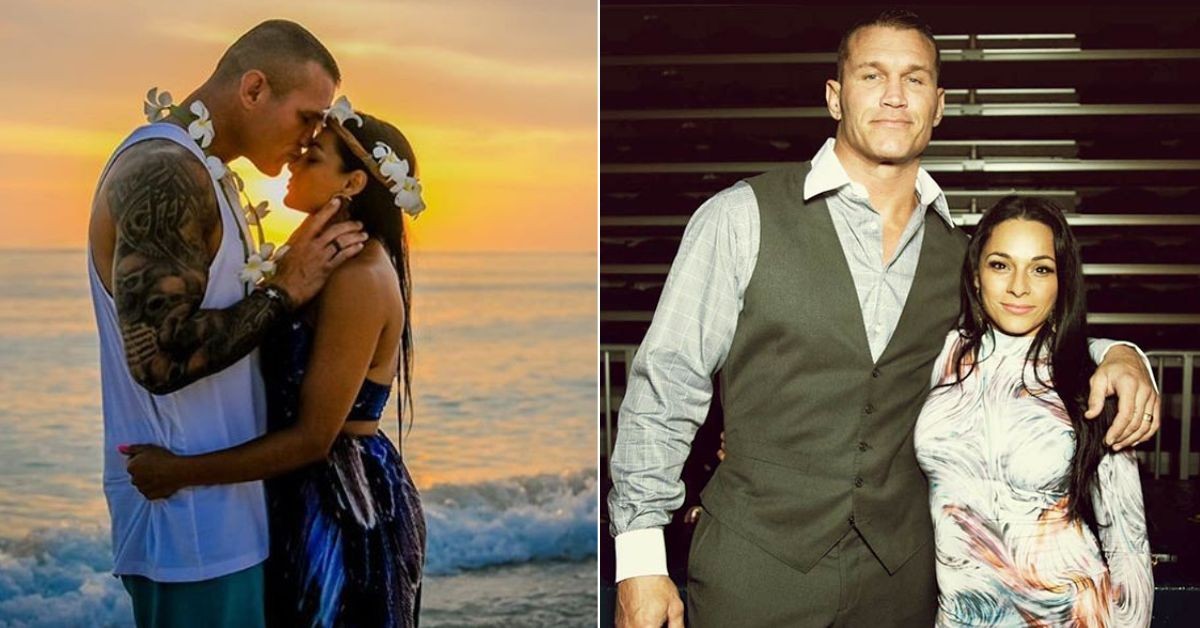 Randy Orton with his wife