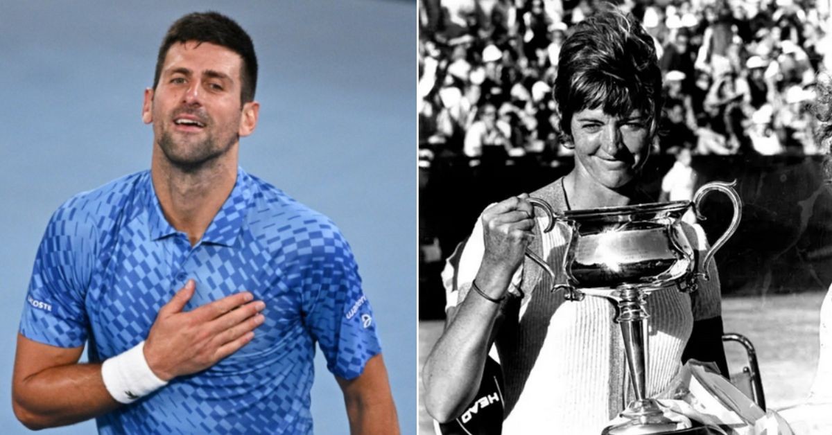 Novak Djokovic and Margaret Court 