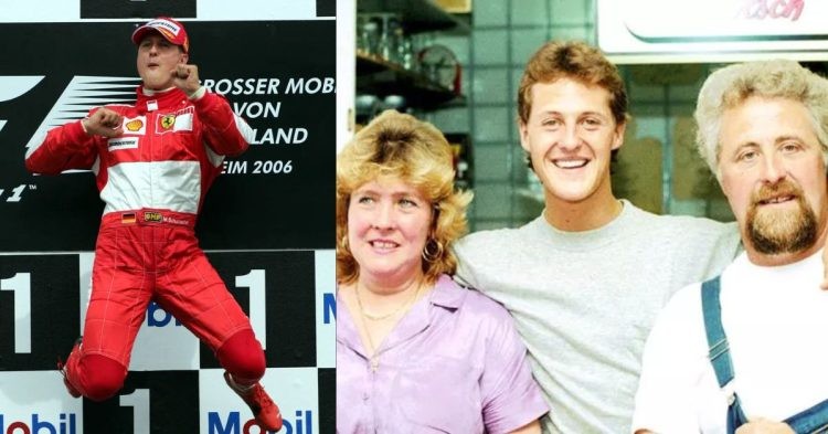 Michael Schumacher with parents