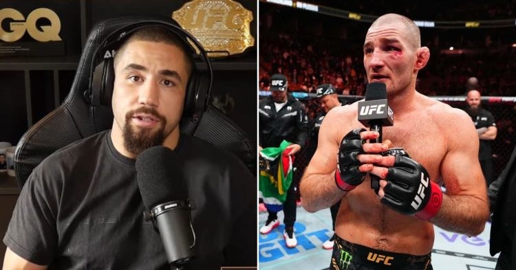 Robert Whittaker reacts to Sean Strickland's loss