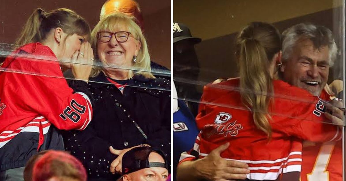 Taylor Swift with Travis Kelce's parents