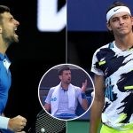 Novak Djokovic screaming at his team during Taylor Fritz match at Australian Open