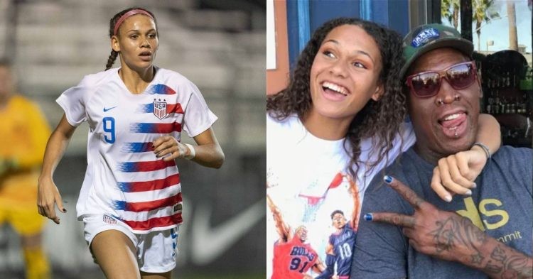 Report on Trinity Rodman, the daughter of Dennis Rodman who plays for Washington Spirit in NWSL and US Women's national team.