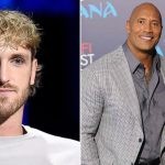 The Rock with his mother(right) and Logan Paul(Left)