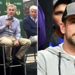 Three principal owners, from left, Marc Lasry, Jamie Dinan and Mike Fascitelli and Aaron Rodgers (Credits: Milwaukee Journal Sentinel and Getty Images)