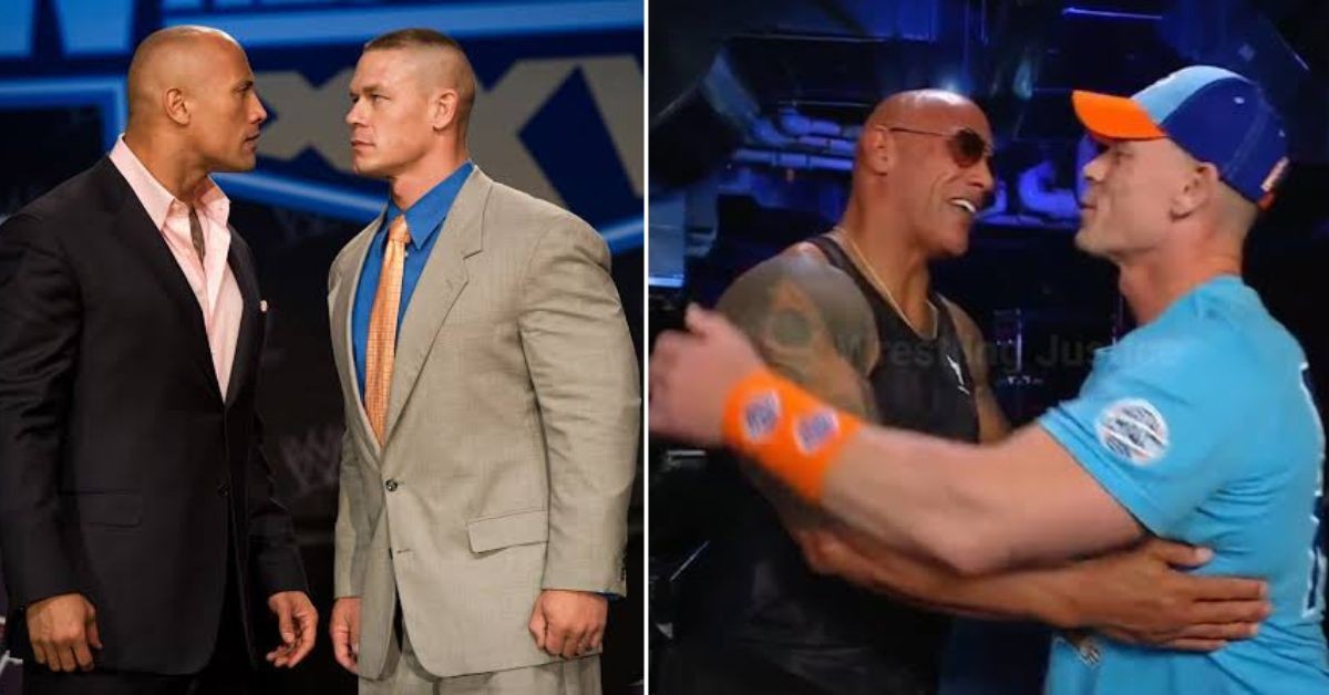 John Cena and Dwayne Johnson over the years