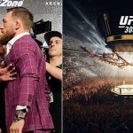 Khabib Nurmagomedov vs. Conor McGregor (left) - UFC 300 poster (right)
