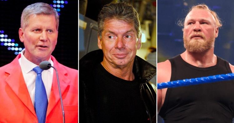 John Laurinaitis, Vince McMahon, and Brock Lesnar (Credits - Medium, Wikipedia, and Wrestling News)