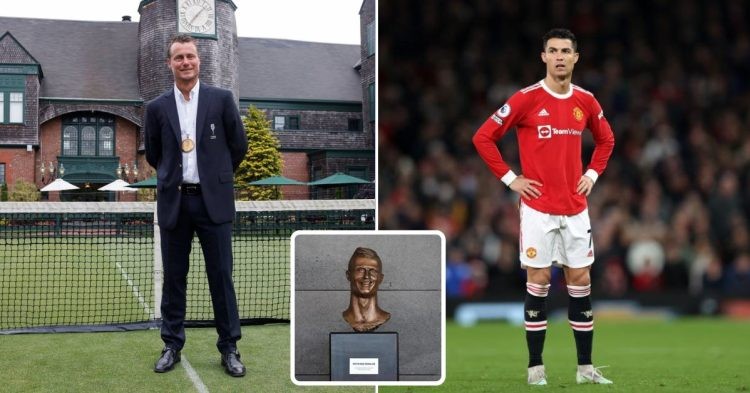 Lleyton Hewitt, Cristiano Ronaldo and a statue of Ronaldo in Portugal. (Credits- Katherine Taylor/ Reuters, Getty Images, Octavio Passos/Getty Images
