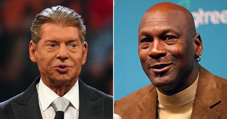 Vince McMahon and Michael Jordan (Credits - TV Insider and NBA.com)