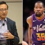 Nets owner Joe Tsai and Kevin Durant (Credits - Yale Daily News and Arizona Sports)