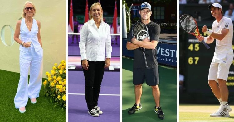 (L - R) Rennae Stubs, Martina Navratilova, Andy Roddick and Andy Murray. (Credits-X, Conde Nast traveler, Clive Brunskill)