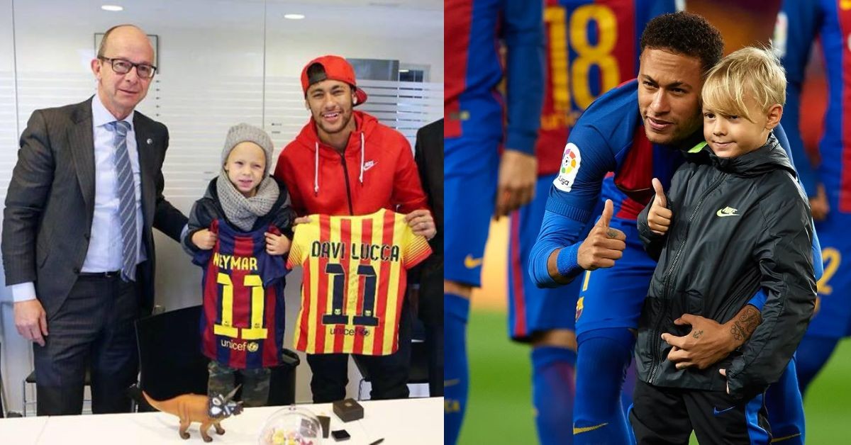 Neymar Jr. and Davi Lucca at FC Barcelona
