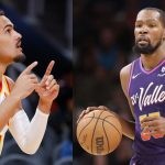 Phoenix Suns' Kevin Durant and Atlanta Hawks' Trae Young