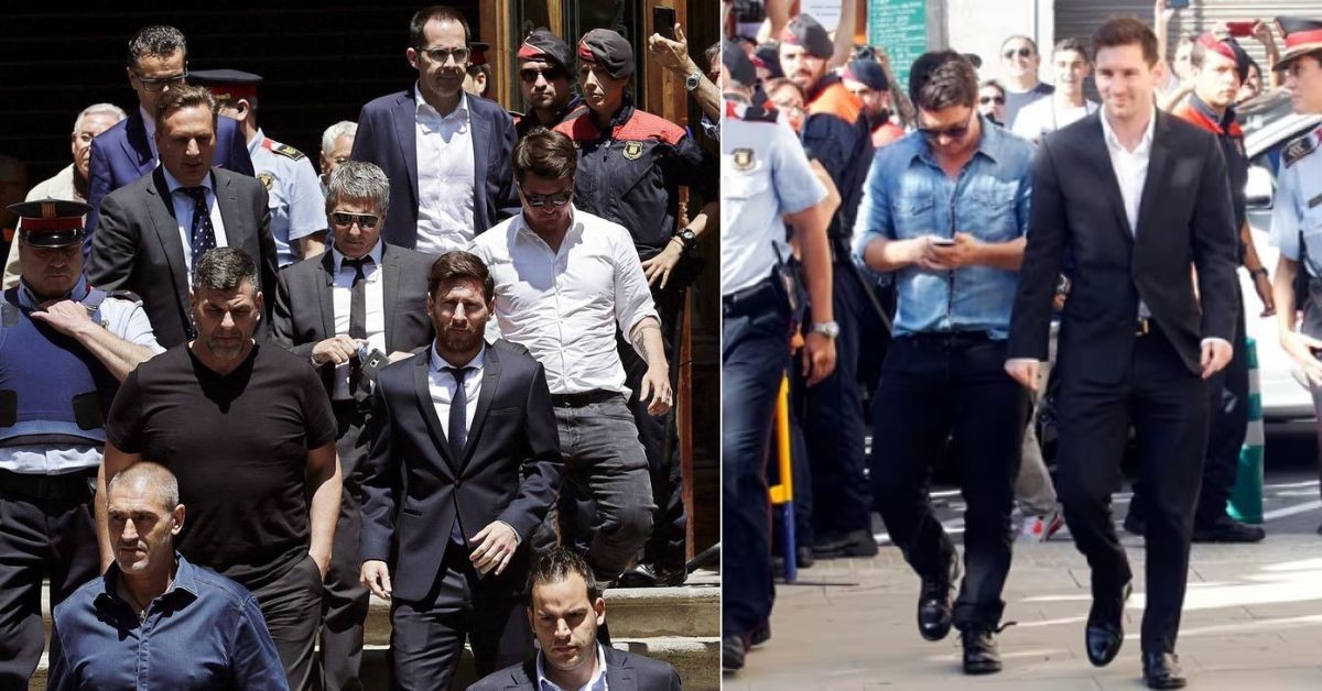 Lionel Messi makes his appearance at the court after being accused of tax evasion