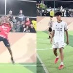 Report on IShowSpeed as the famous American content creator play soccer with the eldest son of Cristiano Ronaldo.