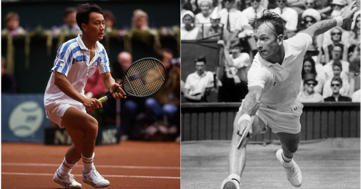 Michael Chang and Rod Laver