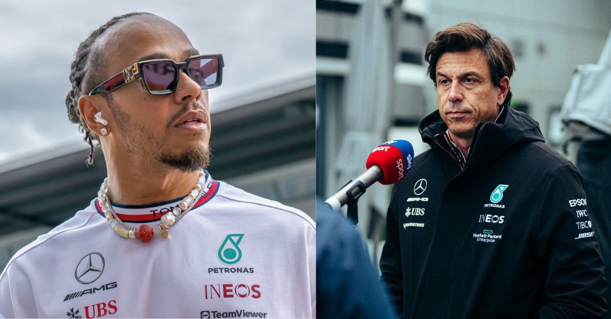 Lewis Hamilton (left), Toto Wolff (right) (Credits- F1, PlanetF1)
