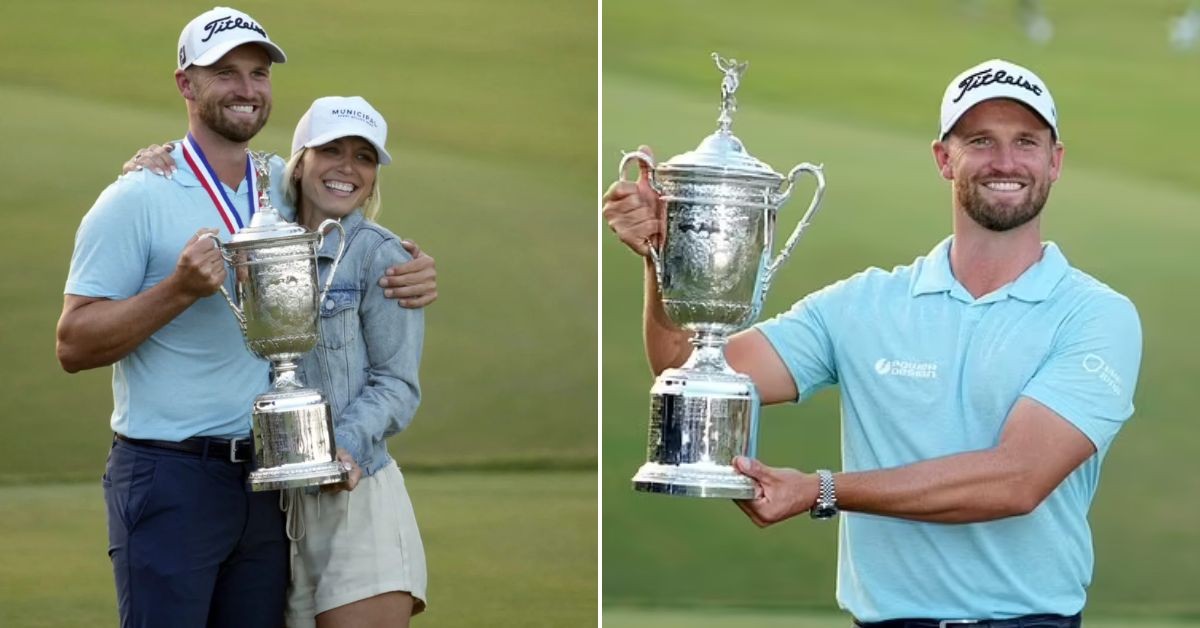 Wyndham Clark with girlfriend Alicia in 2023 US Open (Credit - Getty Images)