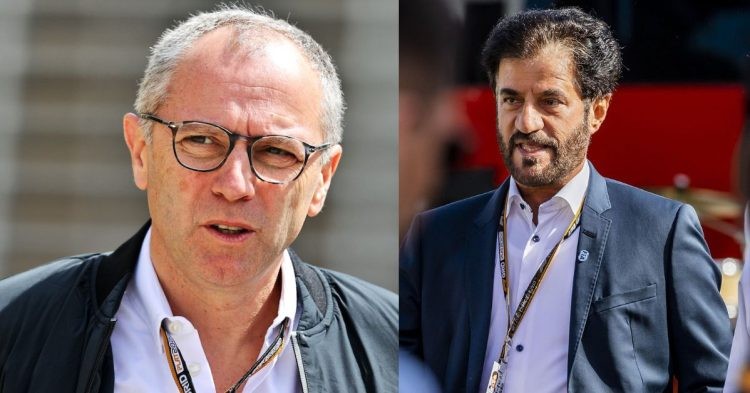 FIA CEO Stefano Domenicali (left), Mohammed Ben Sulayem (right) (Credits- Motorsport Week, The Times)