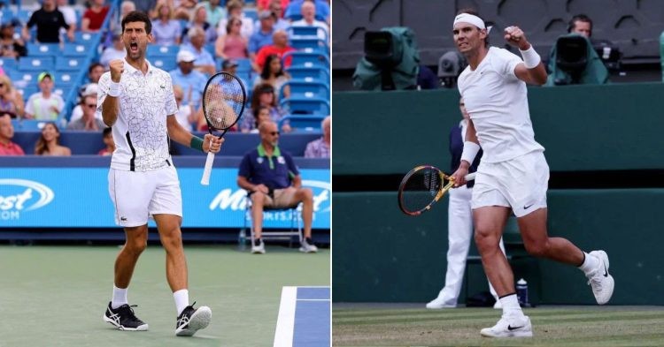 Novak Djokovic and Rafael Nadal. (Credits- X, Paul Childs/ Reuters)