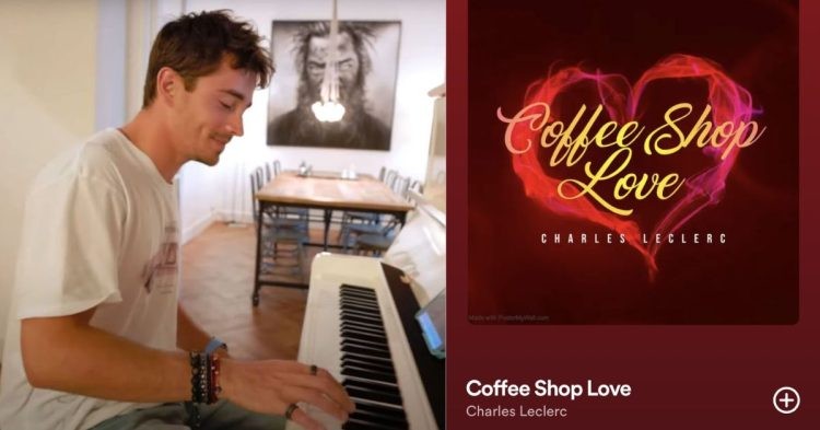 Charles Leclerc (left), Coffee Shop Love (right) (Credits- Twitter)