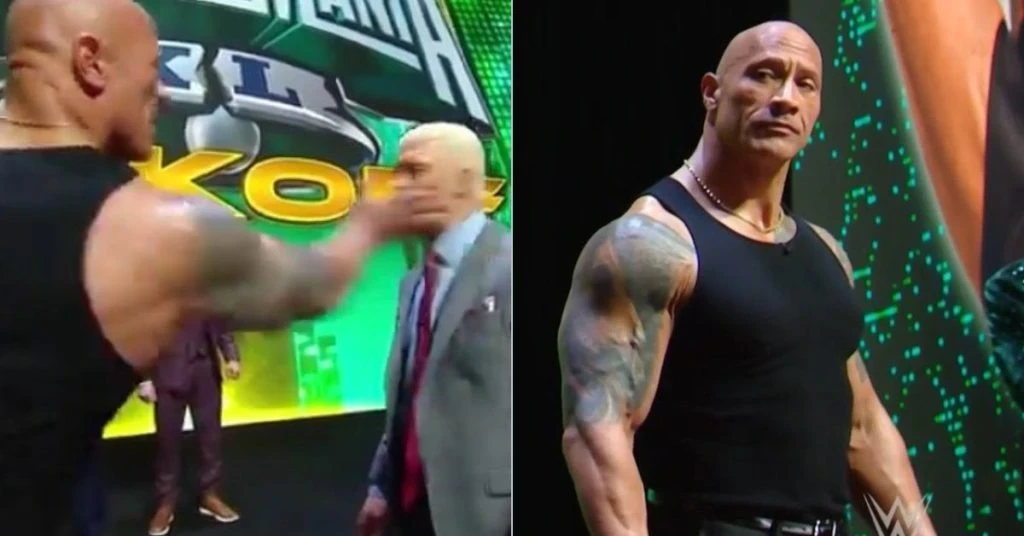 The Rock slapped Cody Rhodes in the face (Credits: X)