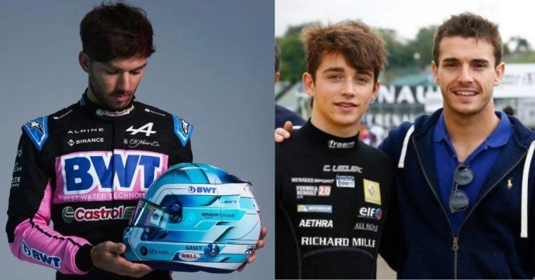 Pierre Gasly (left), Charles Leclerc and Jules Bianchi (right) (Credits- Reddit, f1i.com)