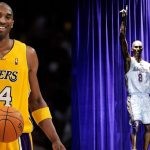 Kobe Bryant and his statue