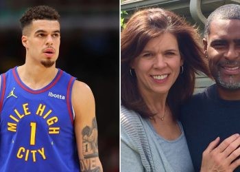 Michael Porter Jr. and his parents, Michael Porter Sr. and Lisa Porter (Credits: Getty Images and X)