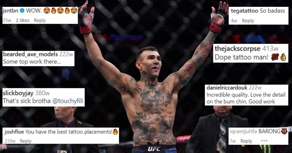 Fans React to Andre Fili's tattoos over the years