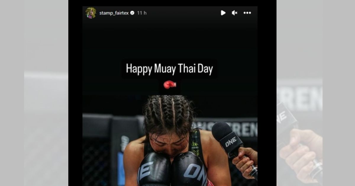 Stamp Fairtex wishes fans Happy Muay Thai day