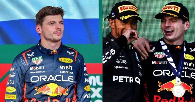 What is the height difference between Lewis Hamilton and Max Verstappen 