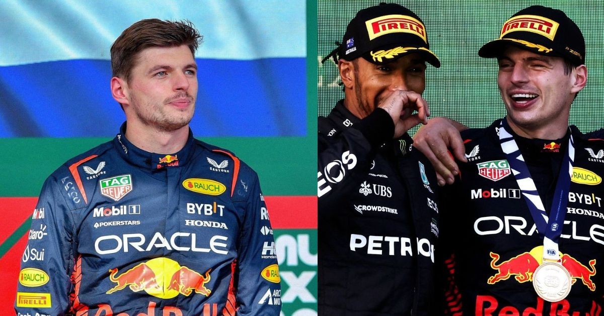 What is the height difference between Lewis Hamilton and Max Verstappen 