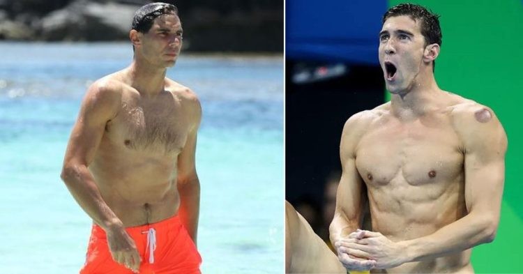 Rafael Nadal and Michael Phelps. (Credits- Rafael Nadal fans, Julian Finney/Getty Images)