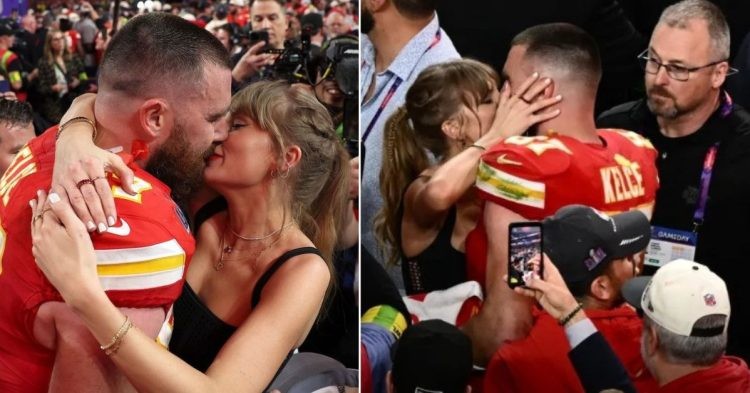 Taylor Swift and Travis Kelce after Super Bowl LVIII