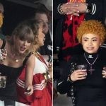 Ice Spice and Taylor Swift at Super Bowl LVIII