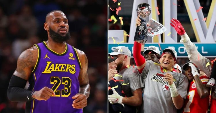 Lakers All-Star LeBron James and Chiefs' Patrick Mahomes (Credits - SportoweFakty and The Telegraph)