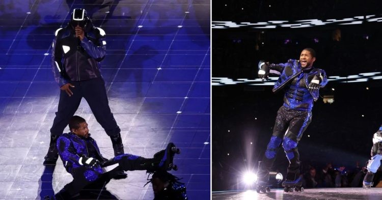 Usher performed while wearing roller-skates during the Super Bowl LVIII halftime show