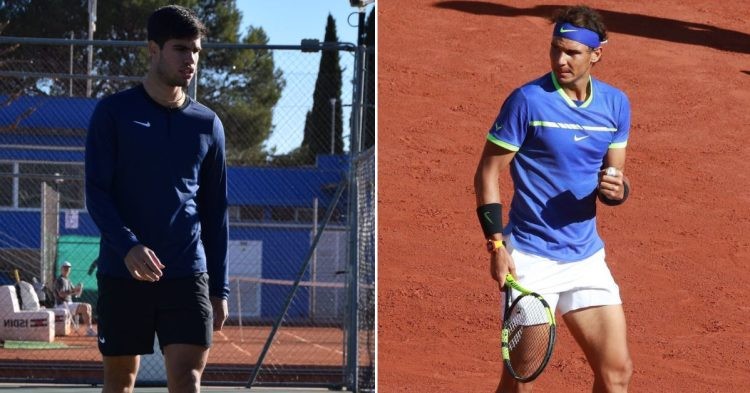 Carlos Alcaraz and Rafael Nadal. (Credits- X)