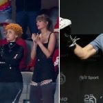 Ice Spice and Taylor Swift at the Super Bowl LVIII (L) Darren Till sparring (R)